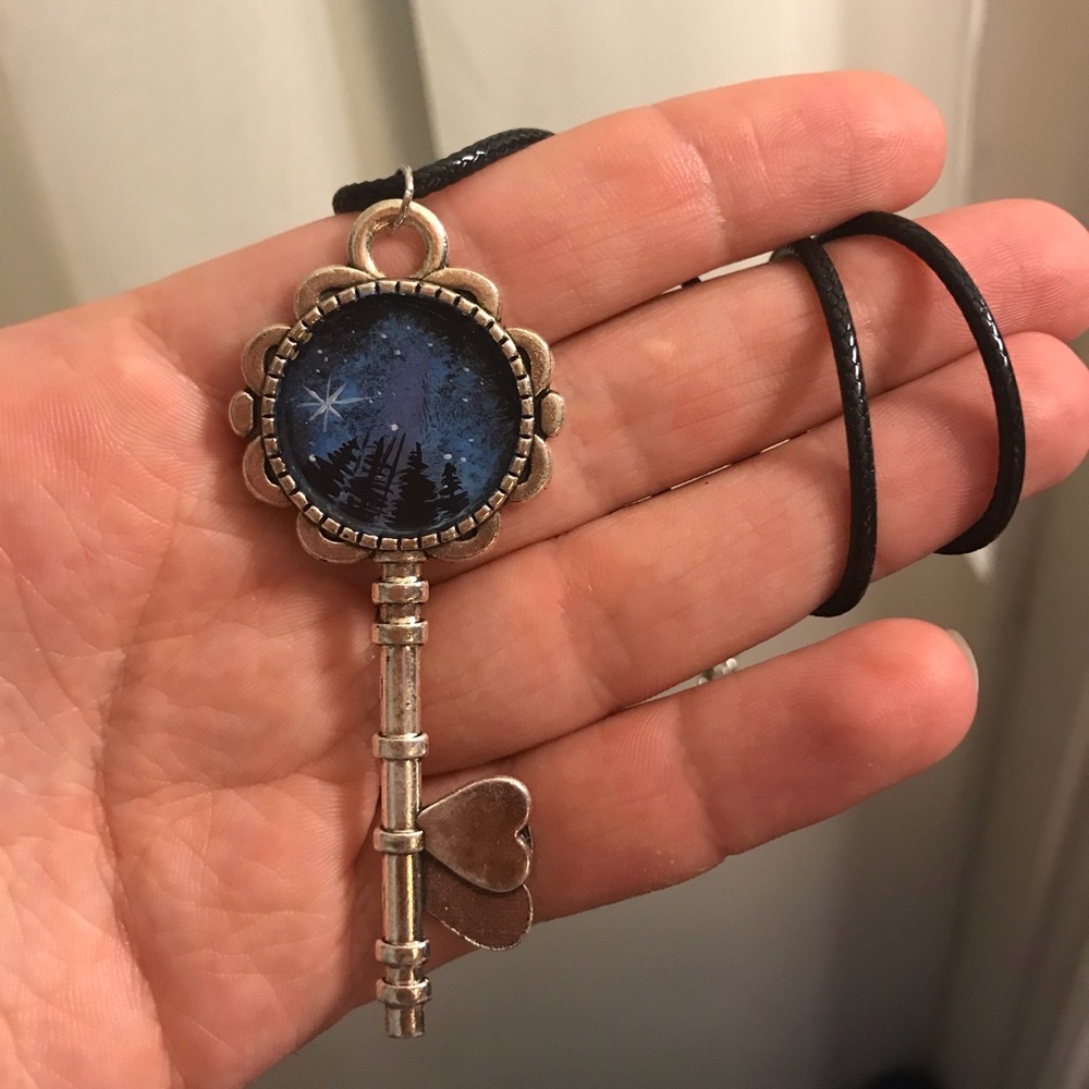 Large key necklace